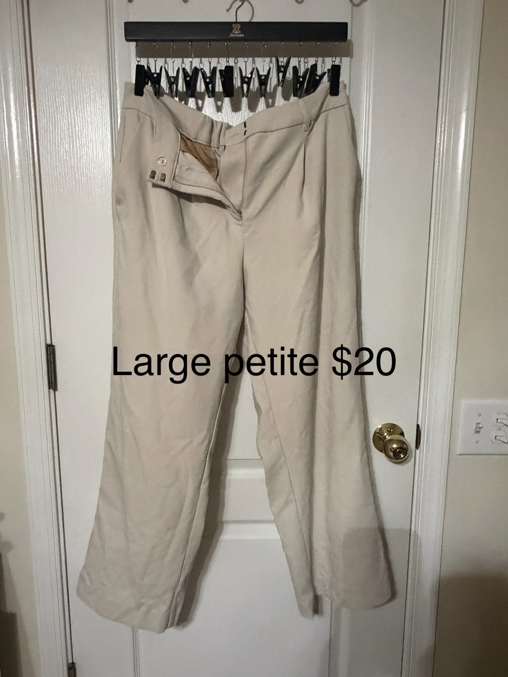 Old Navy Light Beige Wide-Leg Trousers